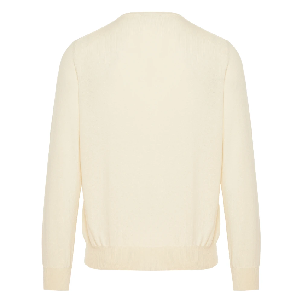Colombo Luxe Kid Cashmere Crew-Neck Sweater White Heren