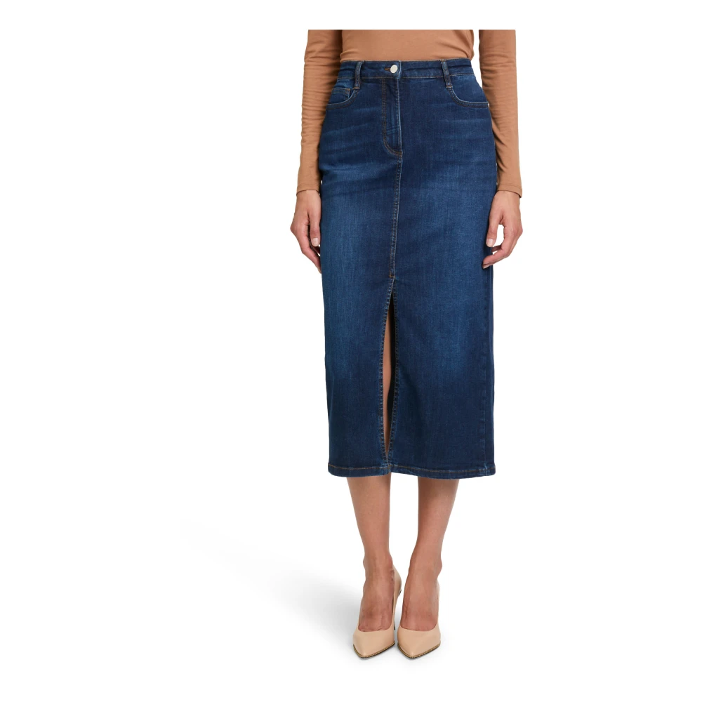 Betty Barclay Casual Denim Rok met Wassing Blue Dames