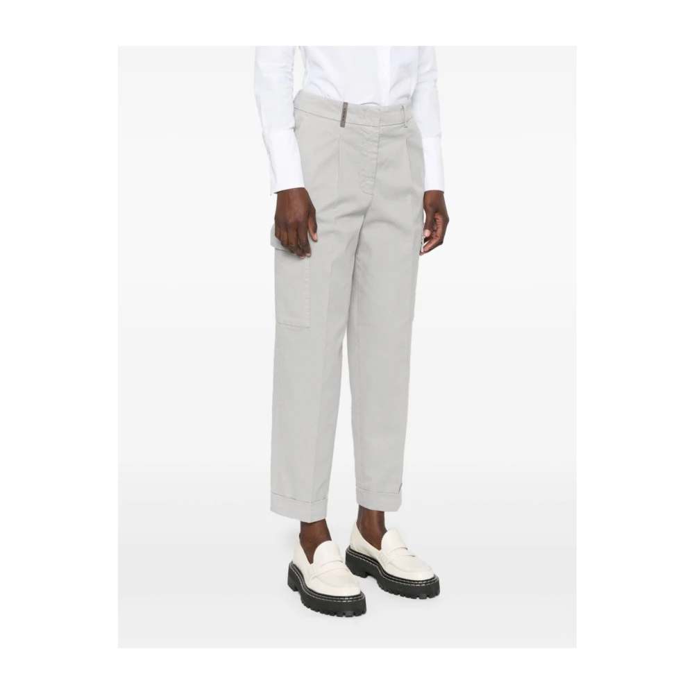 PESERICO Grijze Broek Aw24 Dameskleding Gray Dames