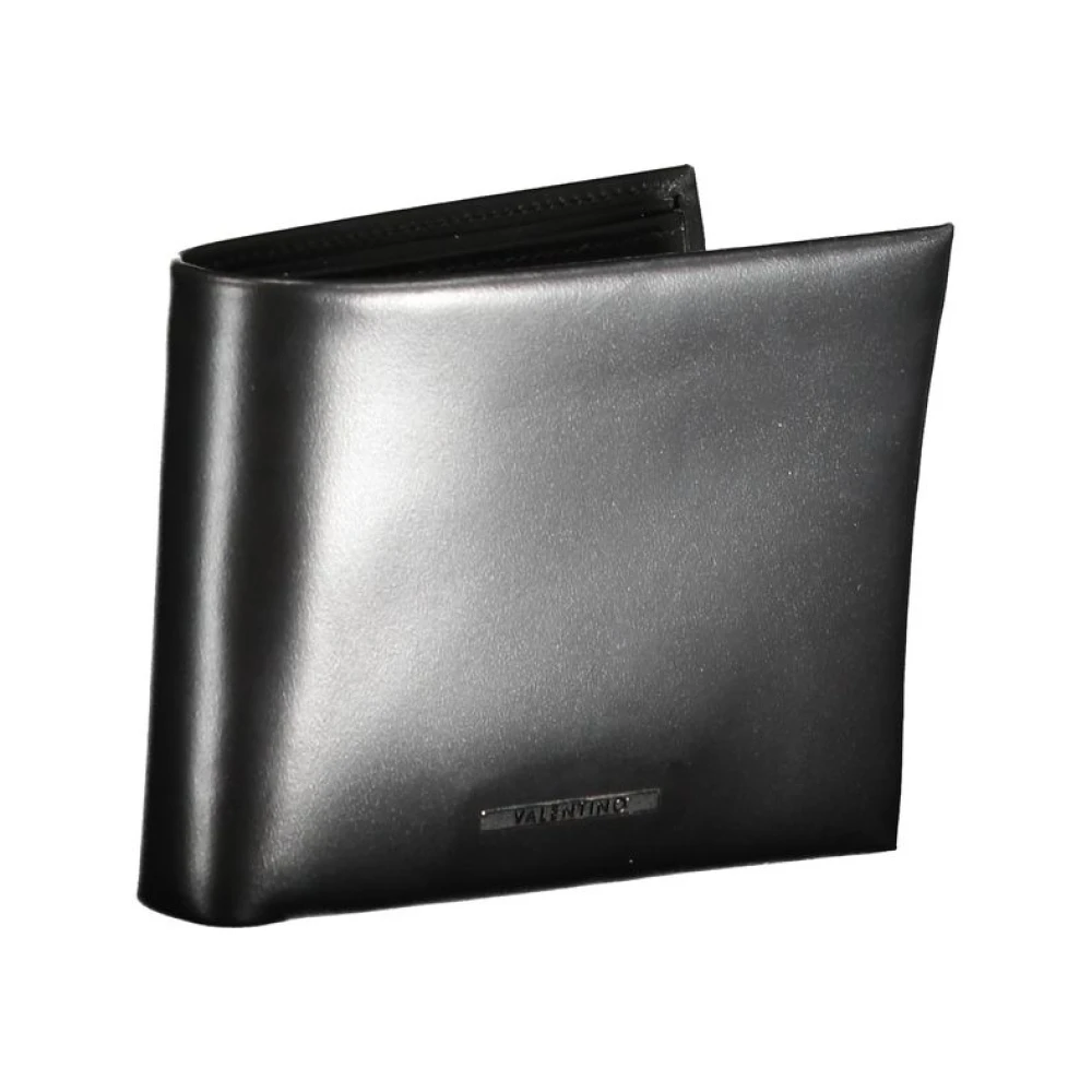 Valentino by Mario Valentino Zwarte Leren Portemonnee met RFID-blok Black Heren