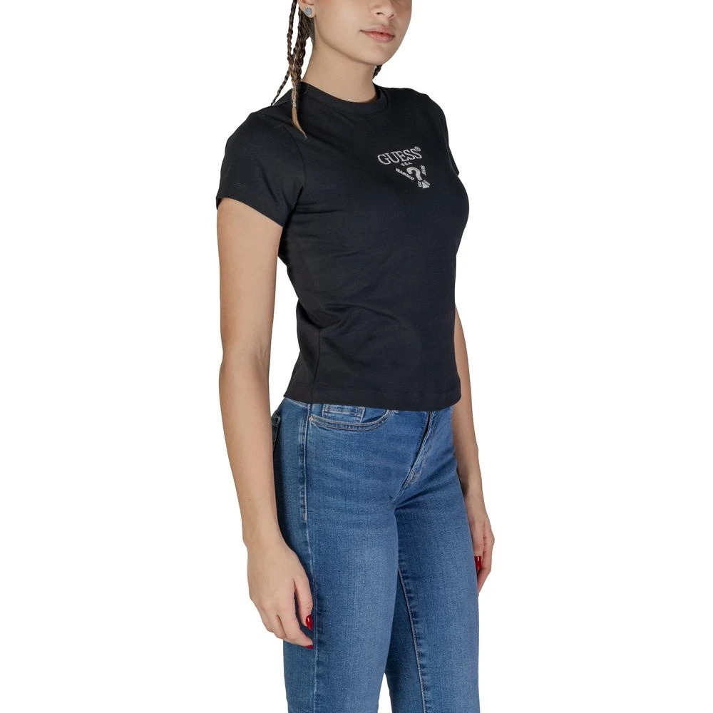 Guess Zwarte Katoenen Dames T-shirt Black Dames