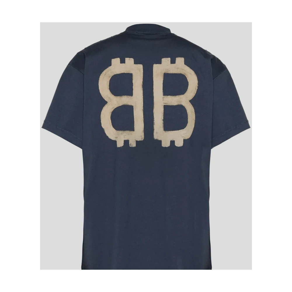 Balenciaga Tee Fashion Blue Heren
