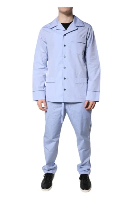 Ljusblå DG-logotyp Pyjamas i bomull
