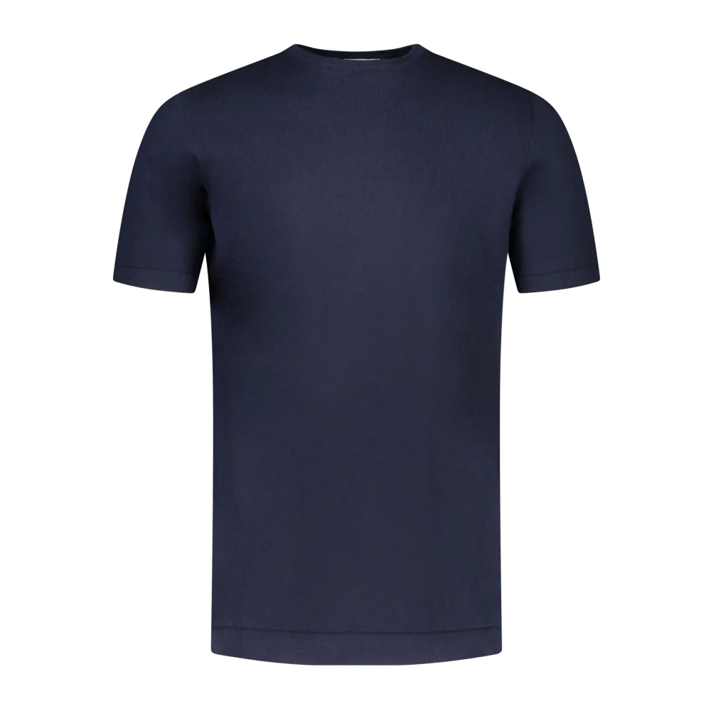 Gran Sasso Blauw Katoenen T-Shirt 31 Collectie Blue Heren