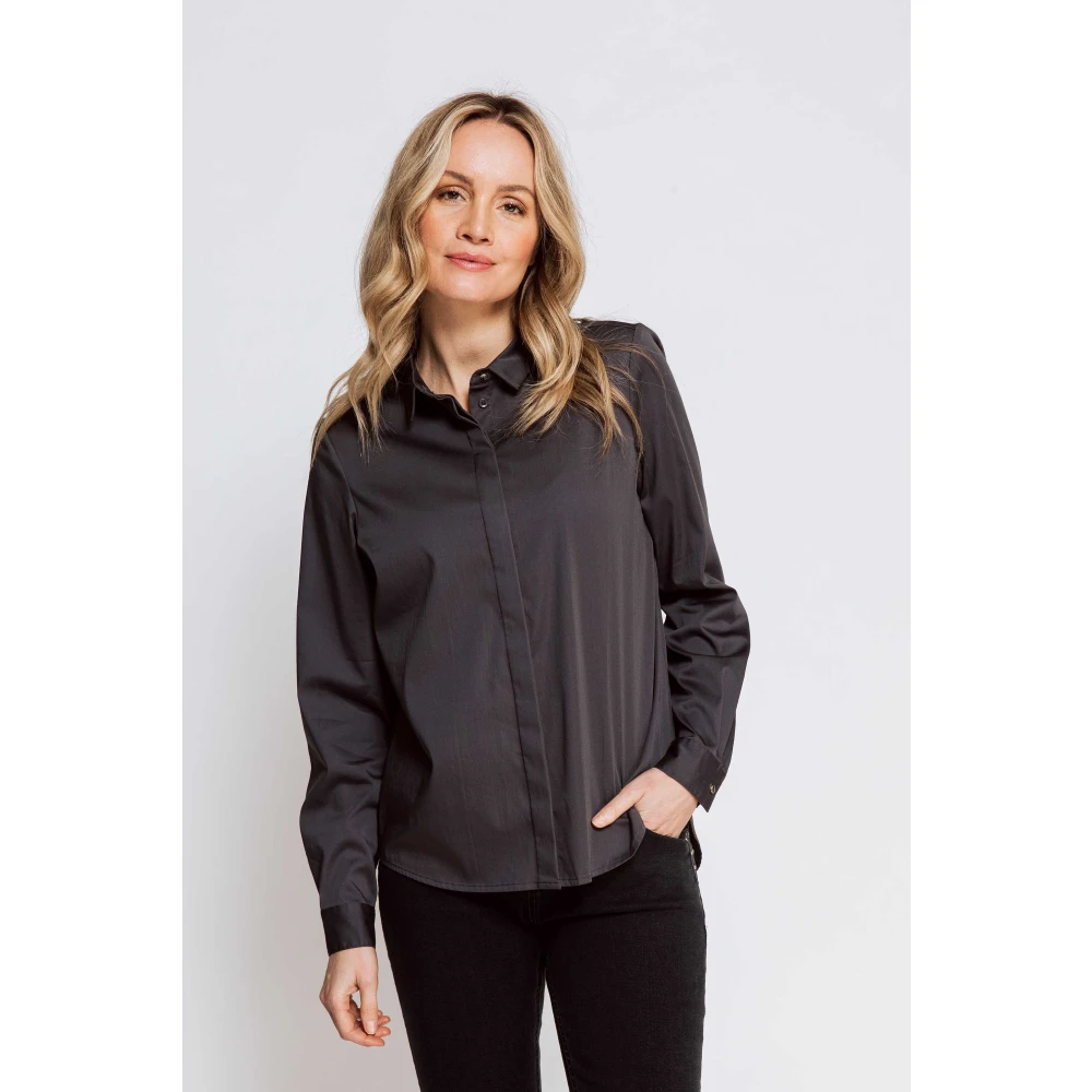 Zhrill Blouse Resi Black Gray Dames