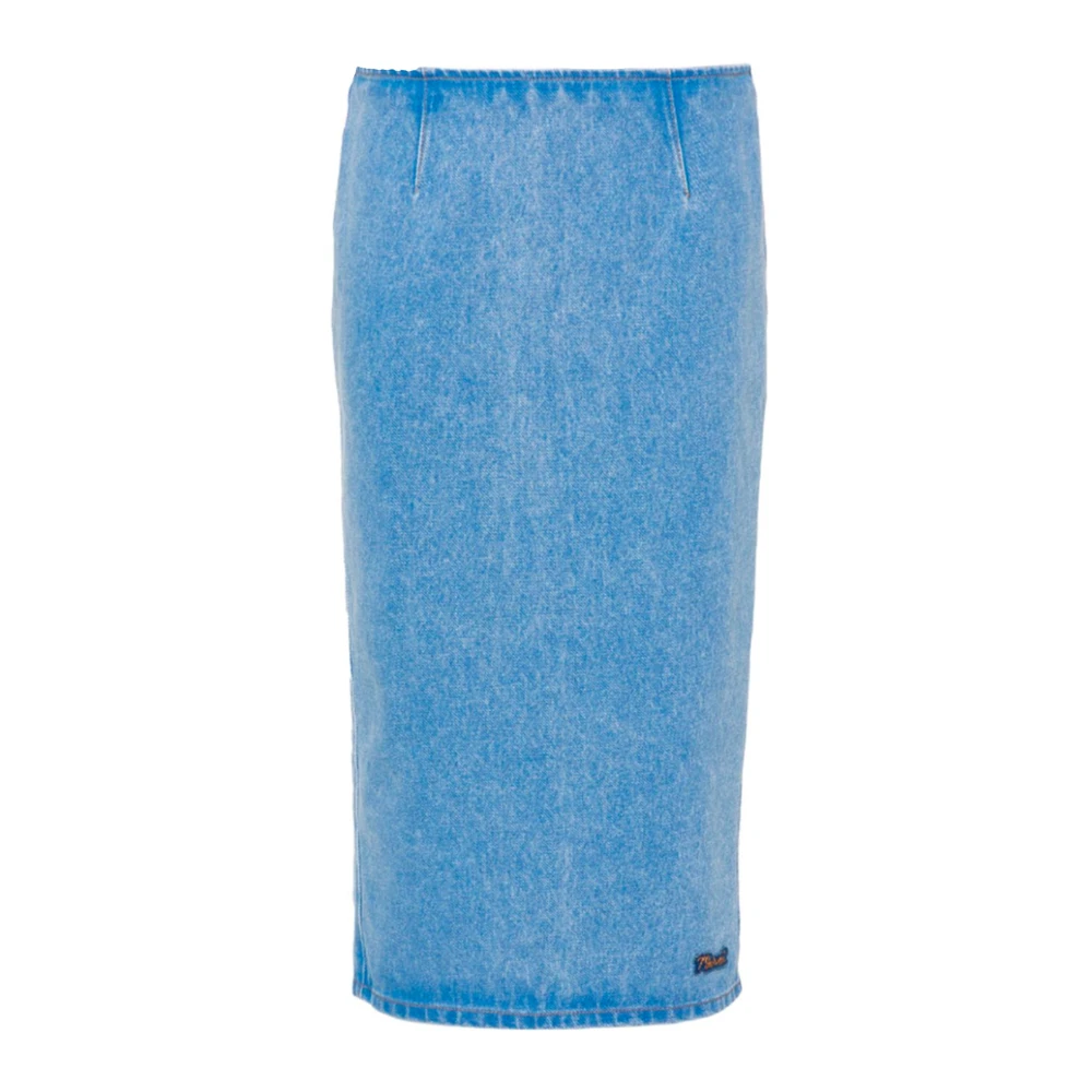 Marni Denim Rok met Logo Applicatie Blue Dames