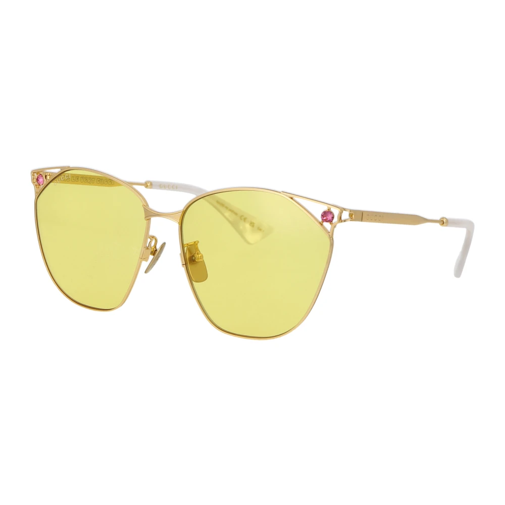 Gucci Women's Yellow Accessories, Female,, Stylish Sunglasses Gg1375sa Medium