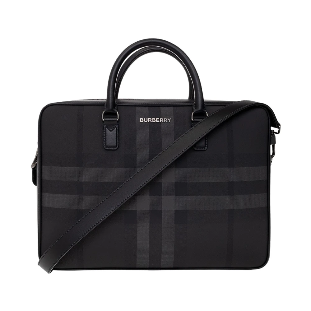 Burberry Laptoptas en koffer Black Heren