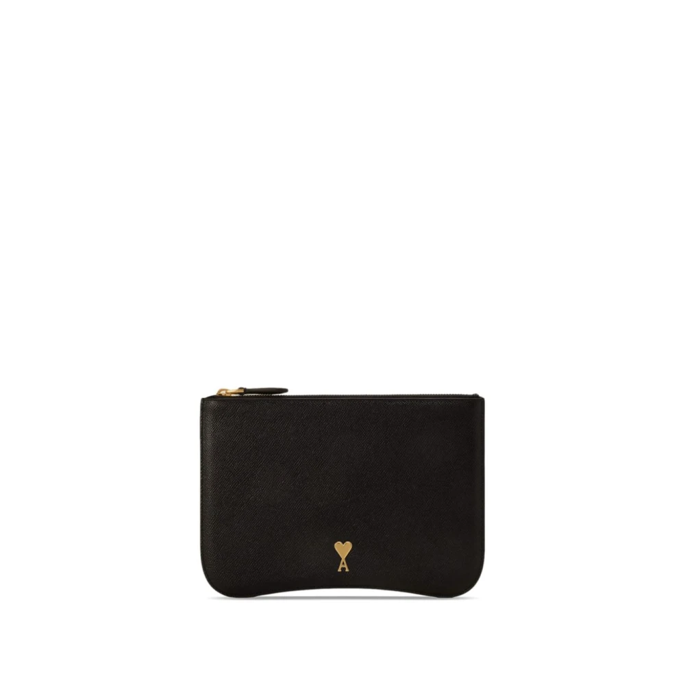 Ami Paris Stijlvolle Unisex Pouch Tas Black Dames