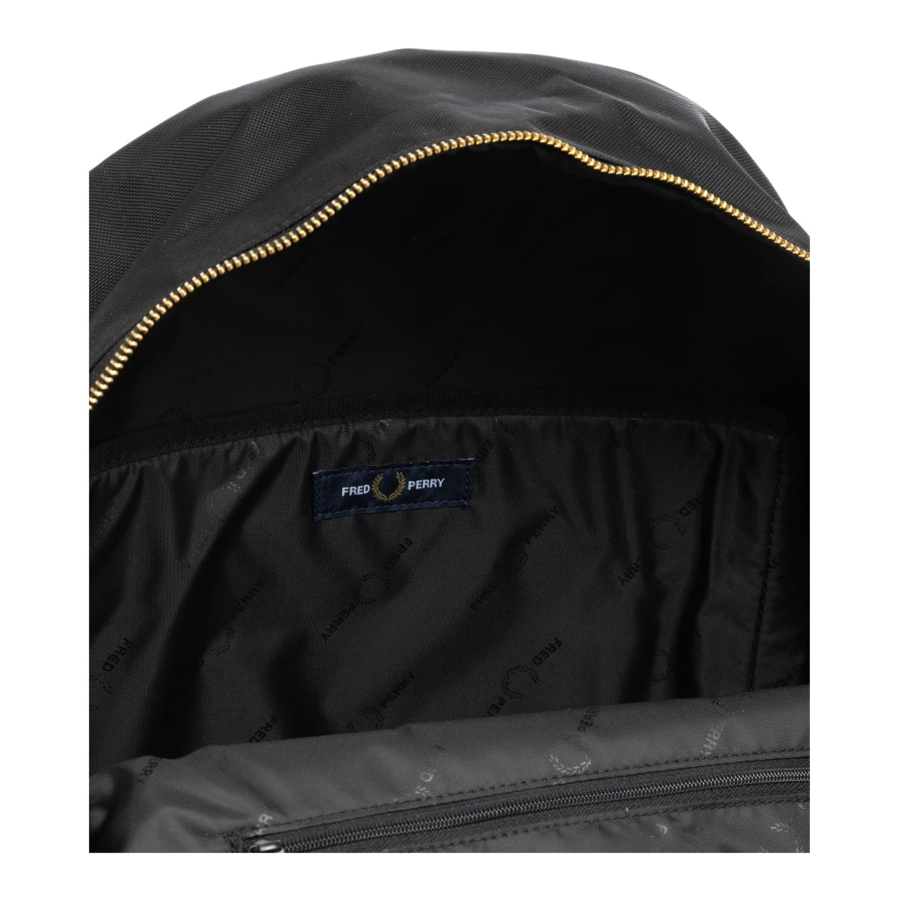 Fred Perry Stijlvolle Rugzak met Rits Black Heren