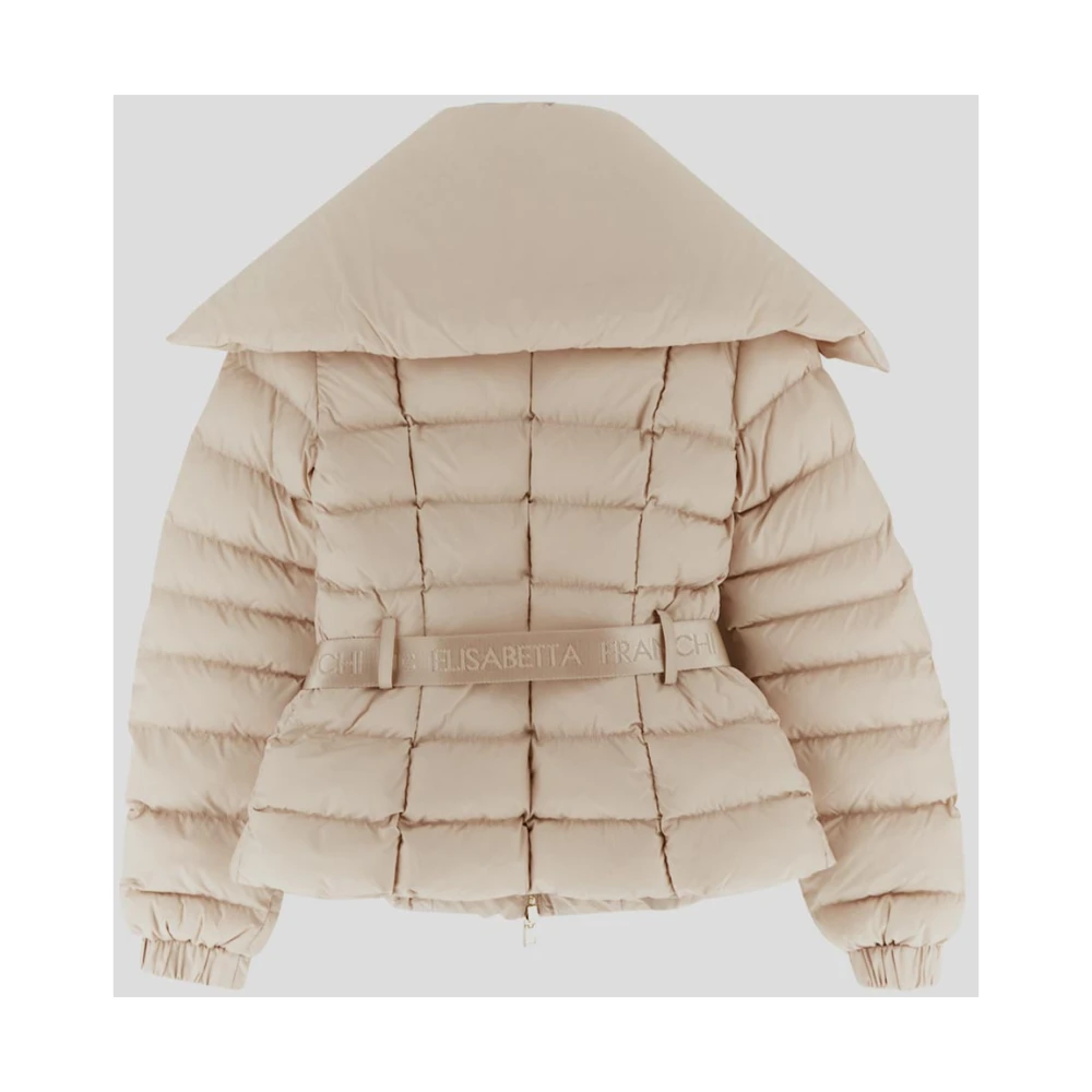 Elisabetta Franchi Donsjack voor dames Beige Dames