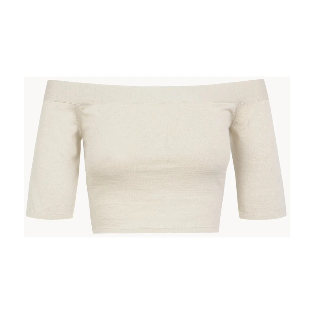 Cortana Women's Beige Blouses, Xs, Crop Top