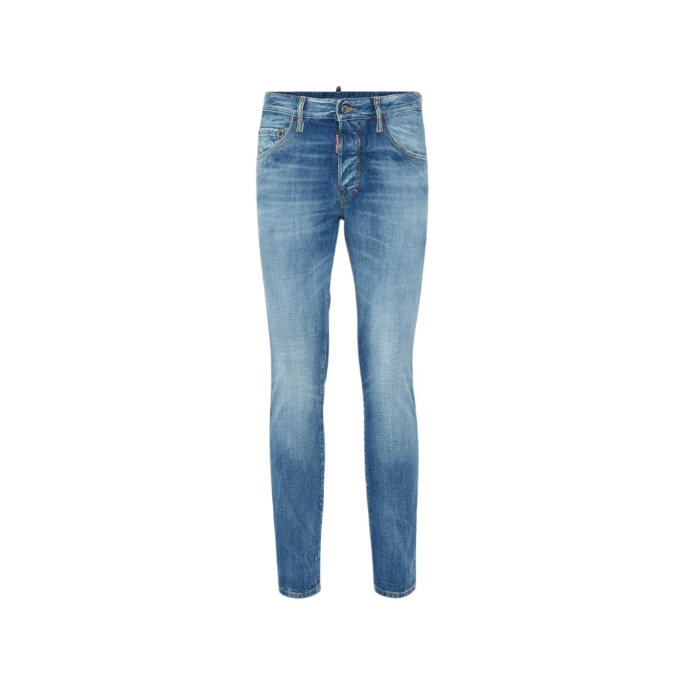 Dsquared2 5 Pocket Pants Blue Heren