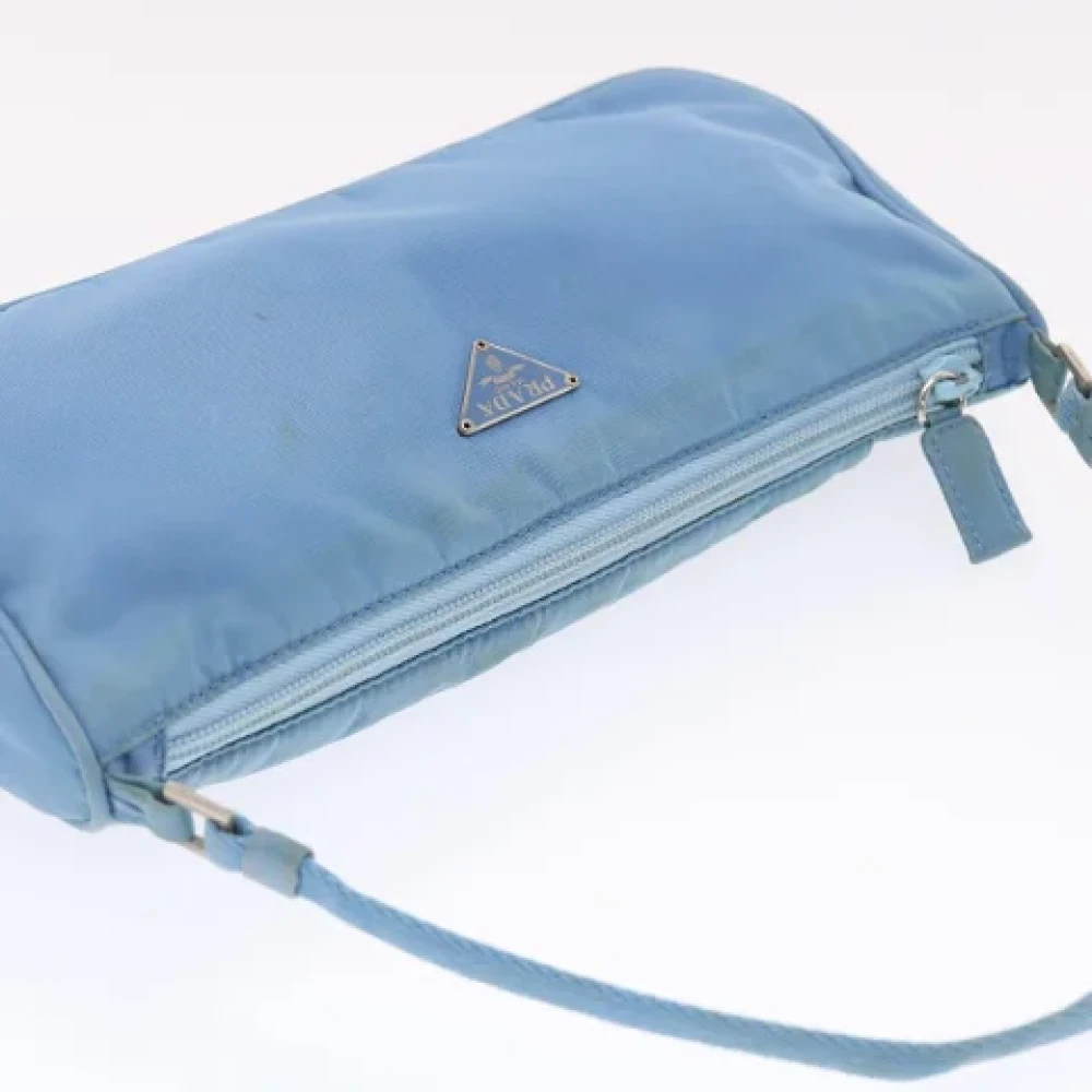 Prada Vintage Pre-owned Fabric clutches Blue Dames