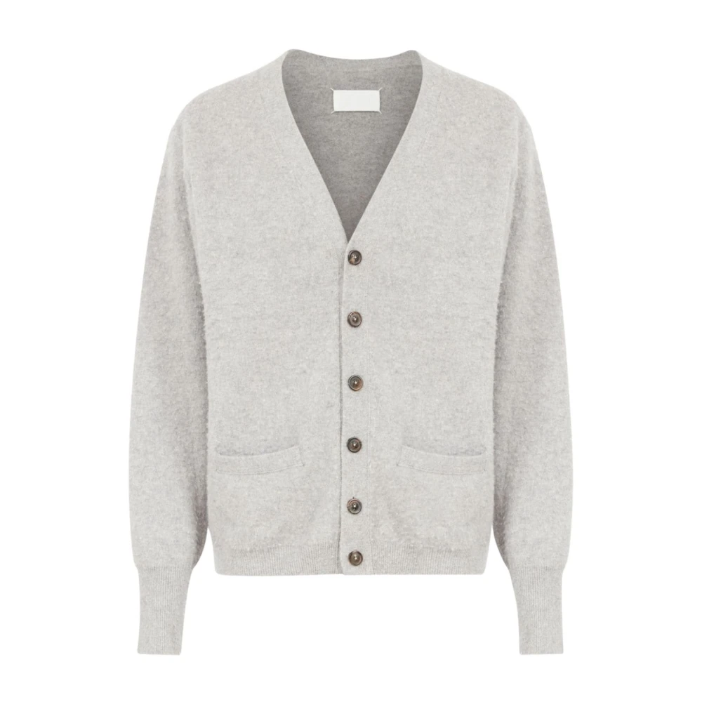 Maison Margiela Grijze V-hals Cardigan Sweater Gray Heren