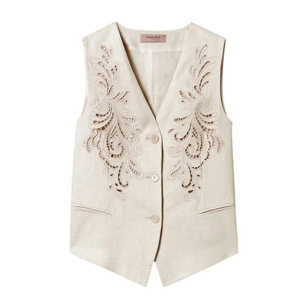 Twinset Stijlvolle Top voor Vrouwen Beige Dames