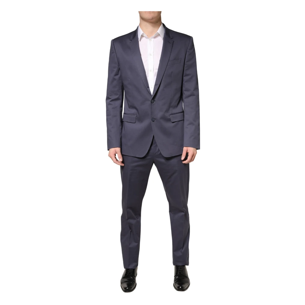 Dolce & Gabbana Men's Blue Single Breasted Suits, 3XL, Martini Single Breasted 2 Piece Suit