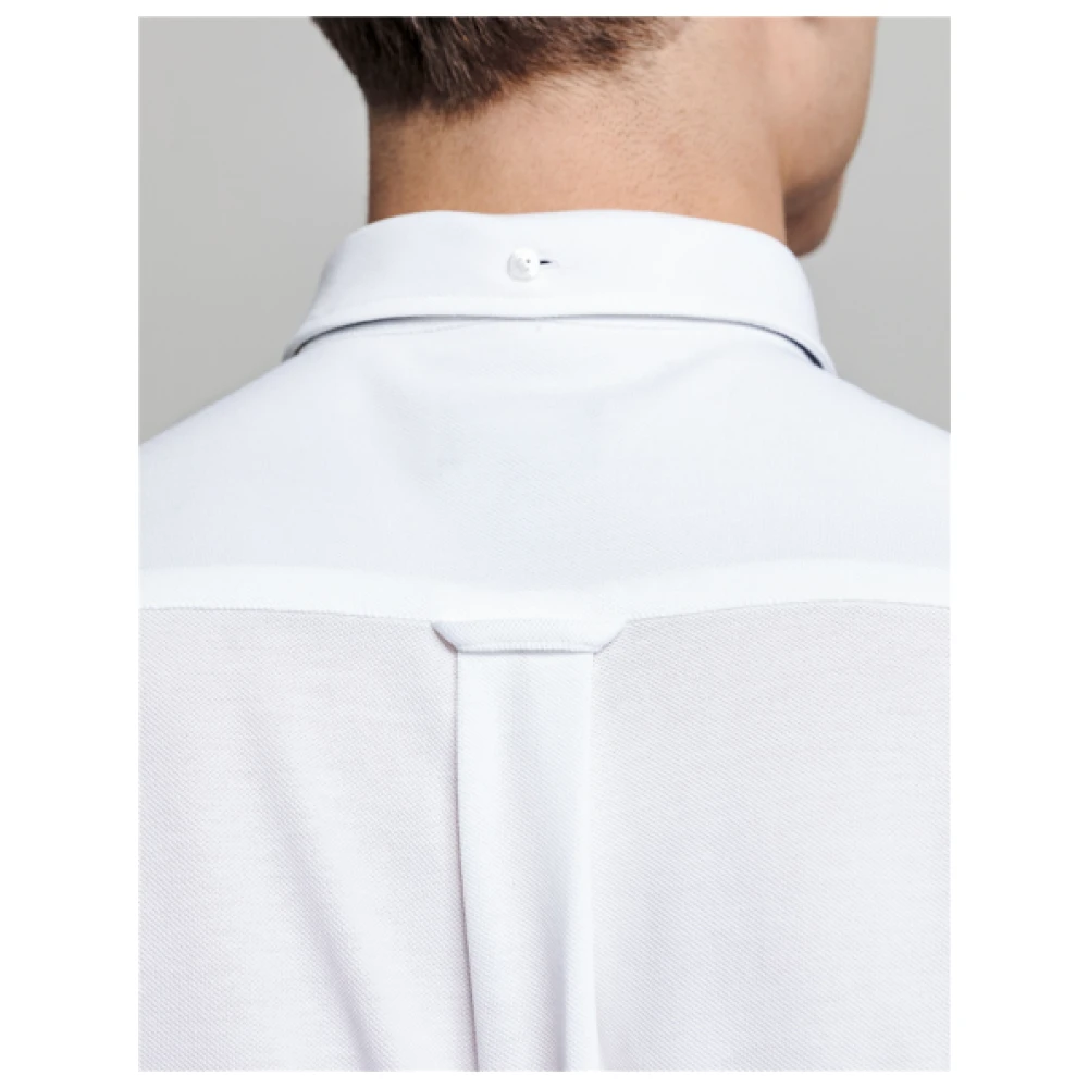 Gant Lange mouwen regular fit overhemd van piqué katoen White Heren