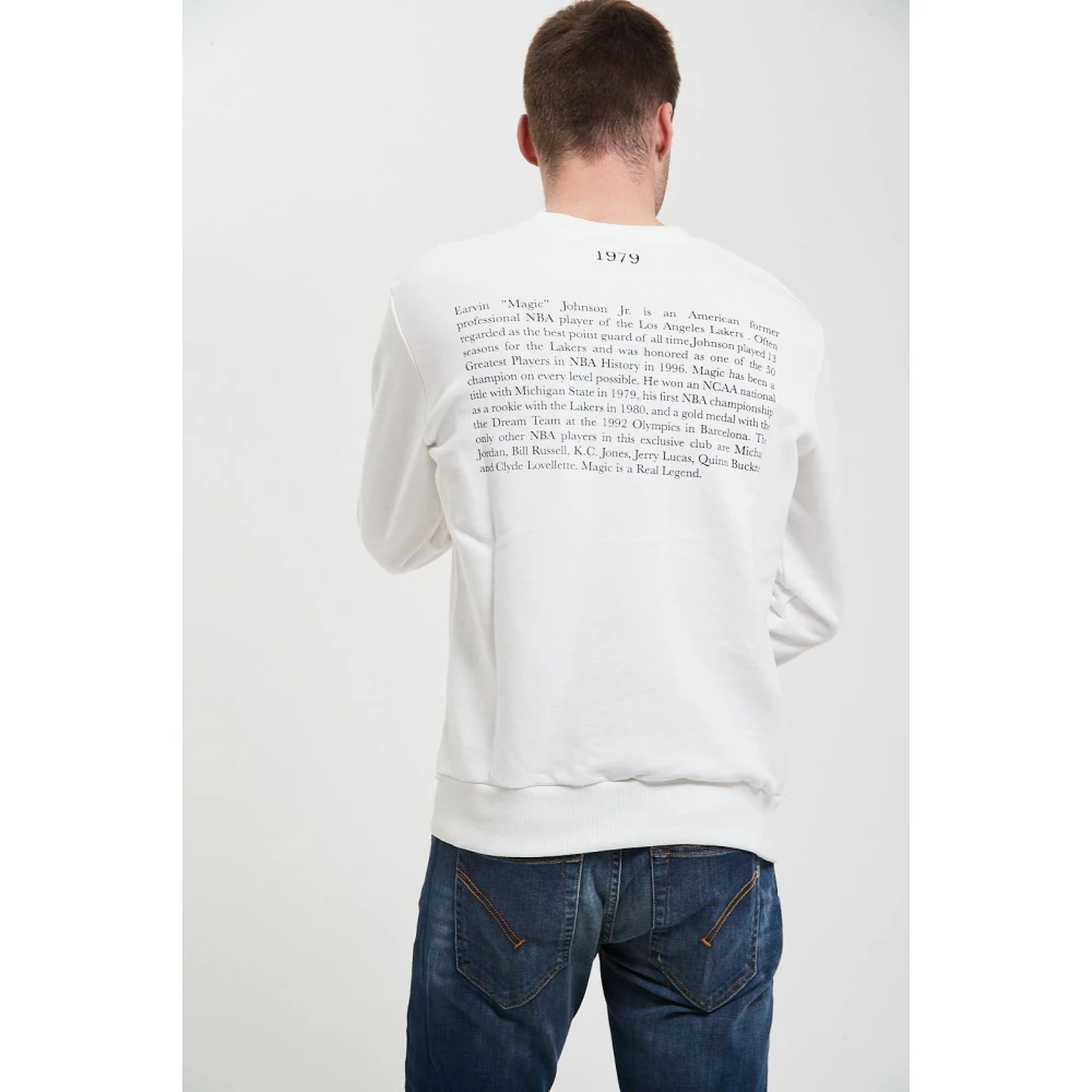 Throwback Stijlvolle Fleece Trui White Heren