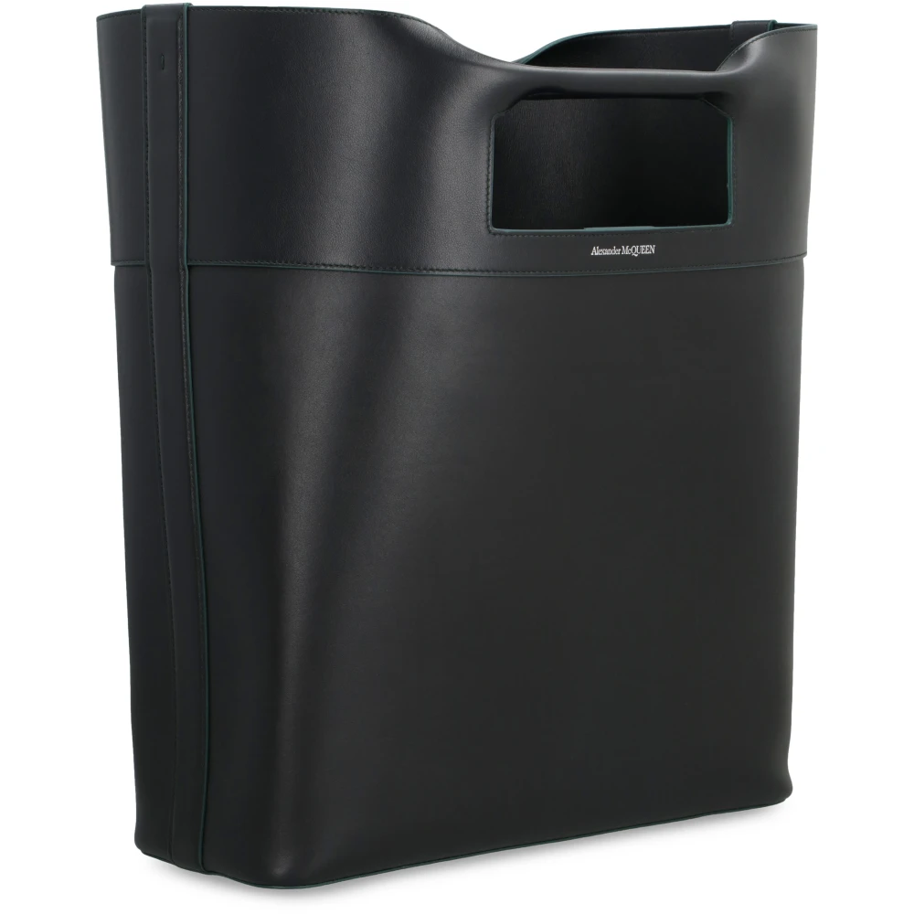 alexander mcqueen Vierkante Boog Leren Tas Black Heren