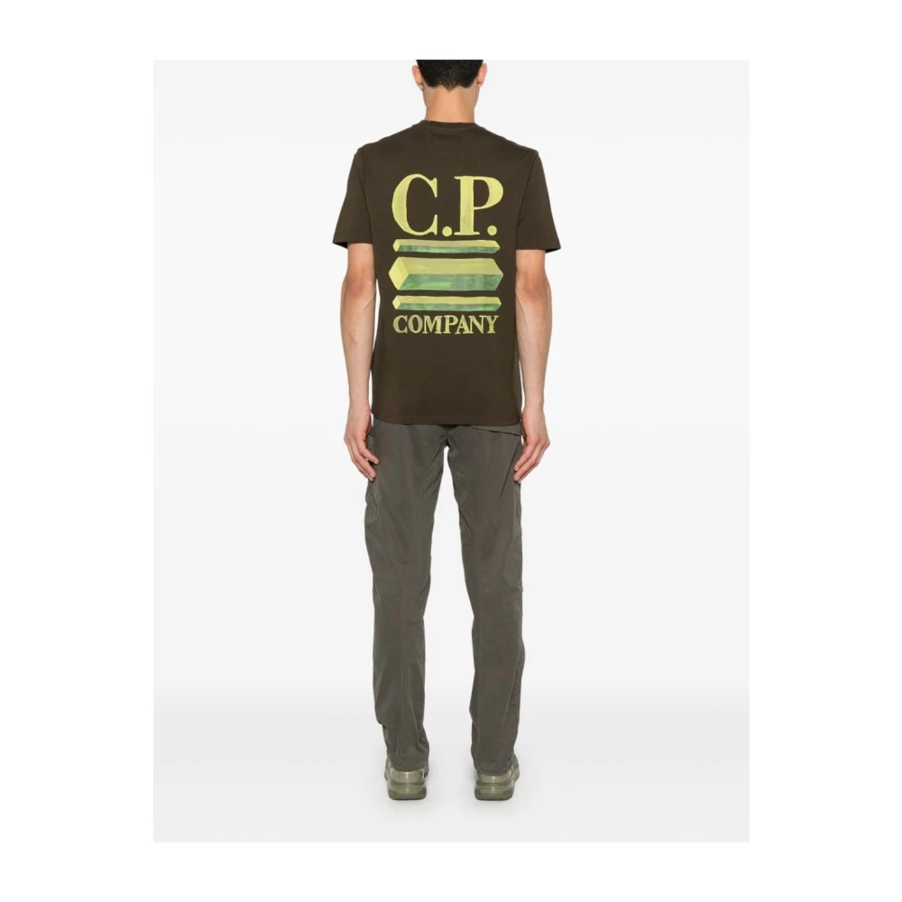 C.P. Company Korte Mouw Grafische Print T-Shirt Green Heren