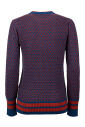 col-rond-bleu-pour-femmes-avec-motif-bicolore
