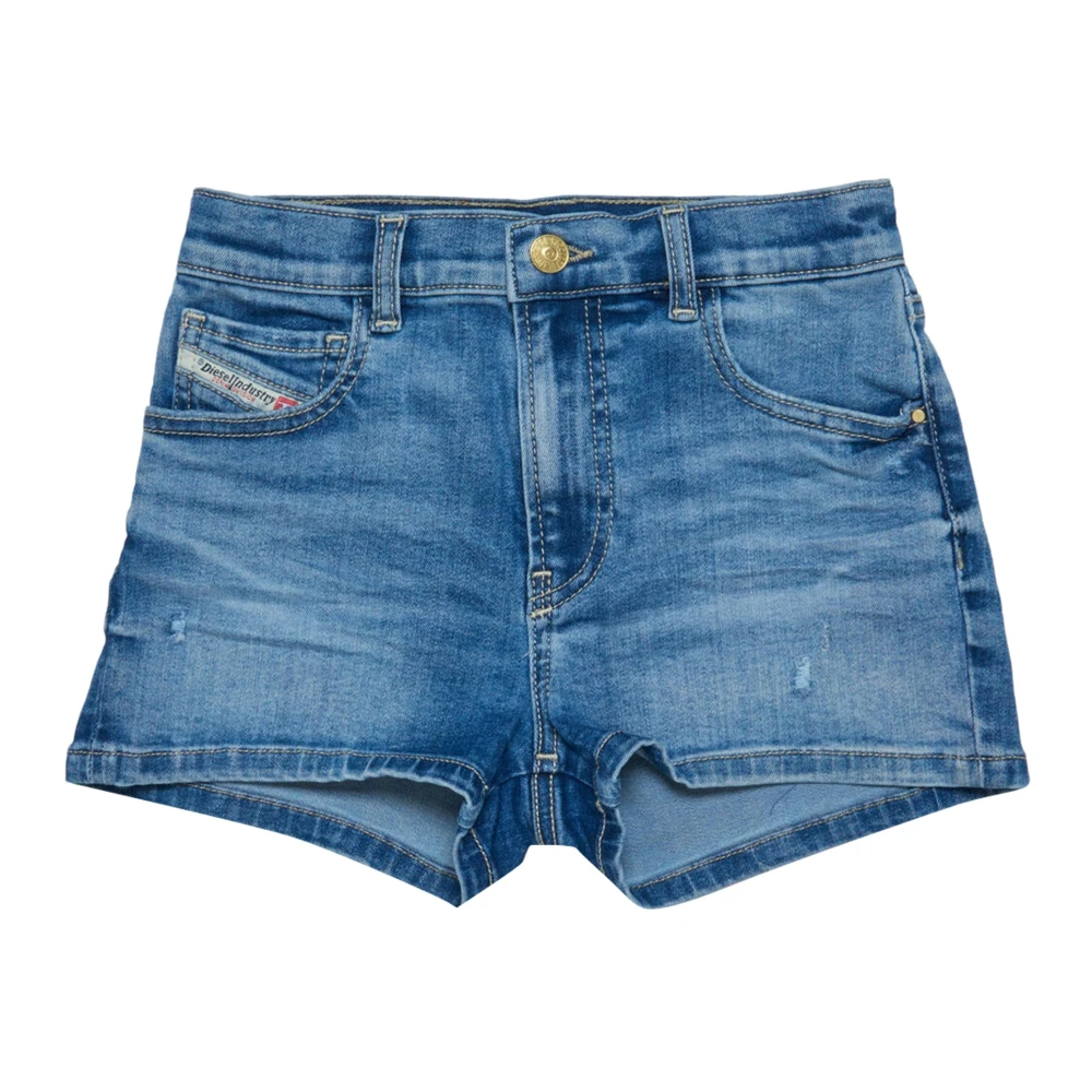 Diesel Girls Blue Denim Shorts - Shorts - 10 Y - Kids