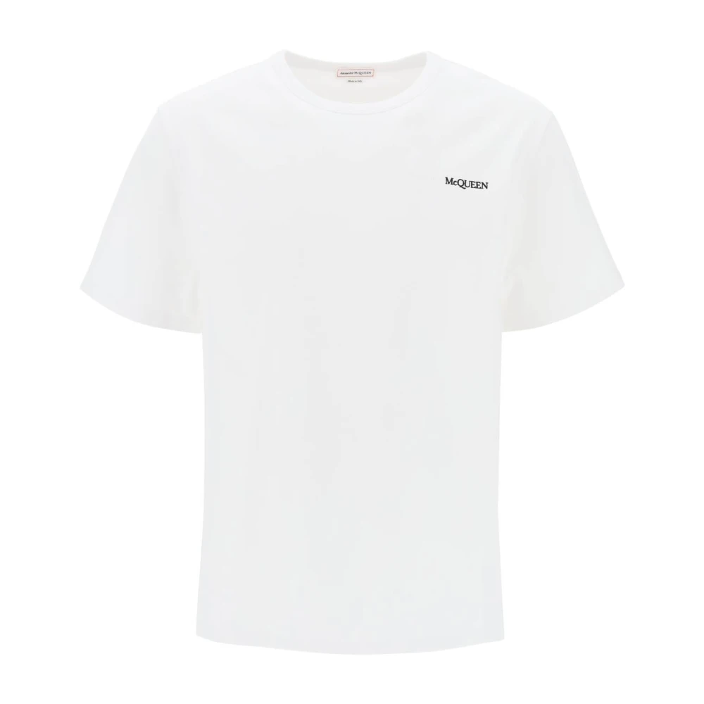 Alexander mcqueen Reflecterend Logo T-Shirt White Heren