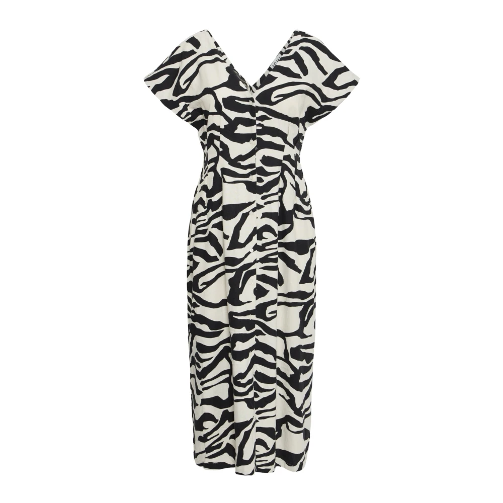 Ichi Beige Midi Dresses - Female - Midi Dresses - L - Dresses