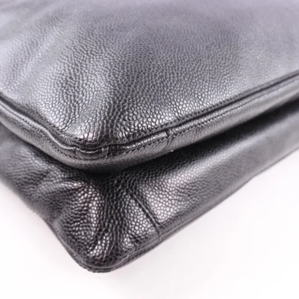 Chanel Vintage Pre-owned Leather totes Black Dames