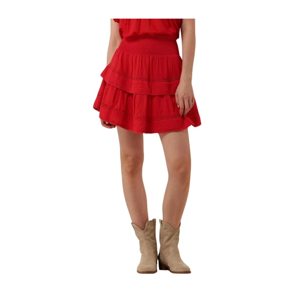 NEO NOIR Rode Voile Rok voor Vrouwen Red Dames