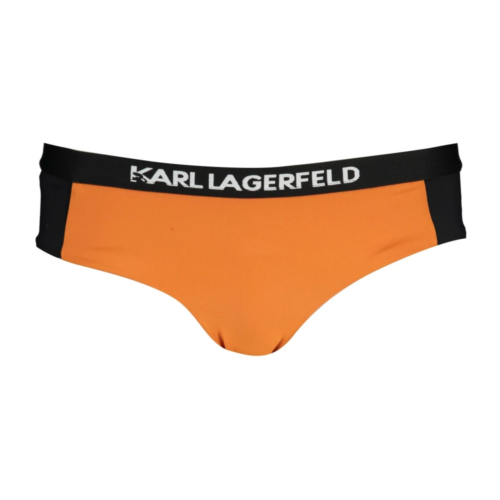 Karl Lagerfeld Oranje Beachwear Bikini Onderstuk met Contrastdetails Orange Heren