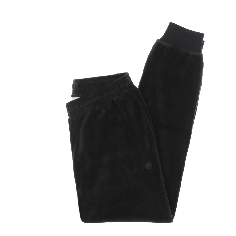 Carhartt WIP Zwarte Dames Sweatpants Stijlvol Comfortabel Black Dames