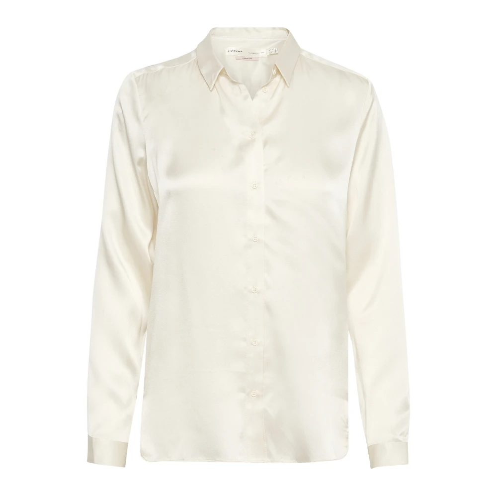 InWear Elegante Zijden Shirt Whisper White Beige Dames