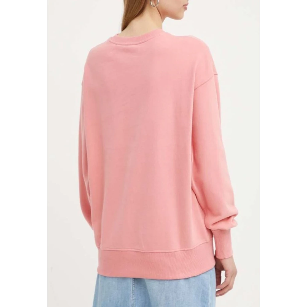 Hugo Boss Dames Sweatshirt met Klein Logo Pink Dames