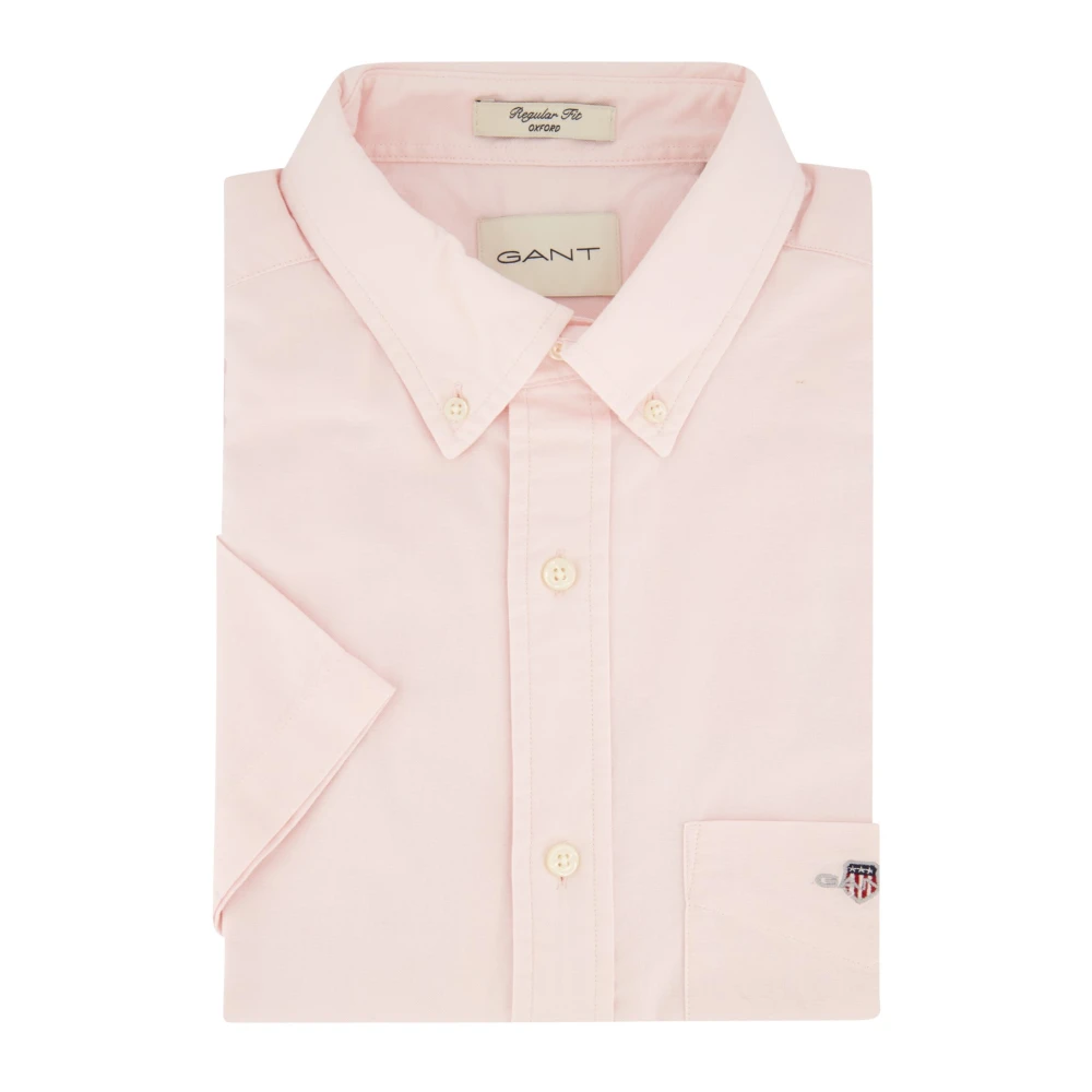 Gant Casual roze overhemd korte mouw Pink Heren