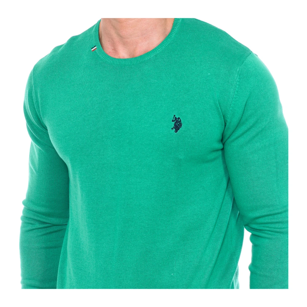 U.s. Polo Assn. Ronde Hals Lange Mouw Jersey Green Heren