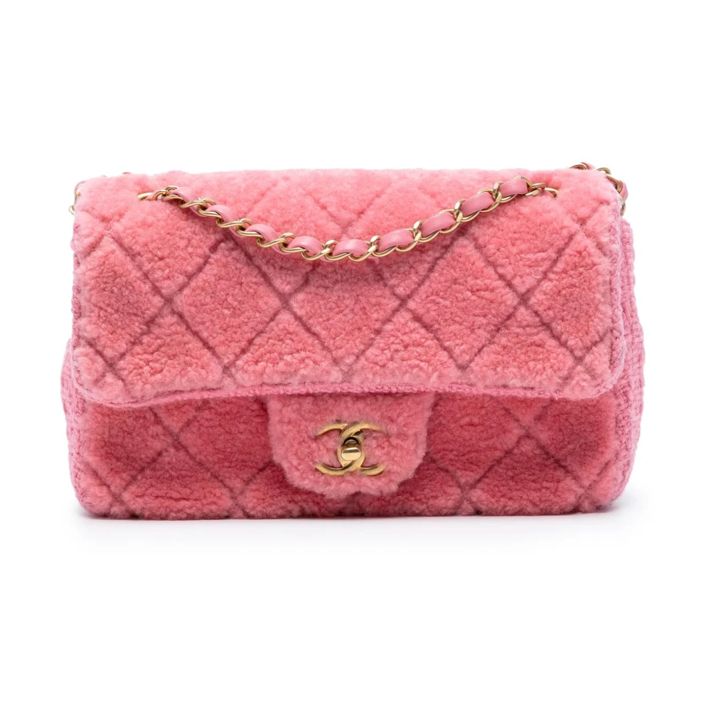 Chanel Vintage Women's Pink Pre-Owned Flap Shoulder Bag