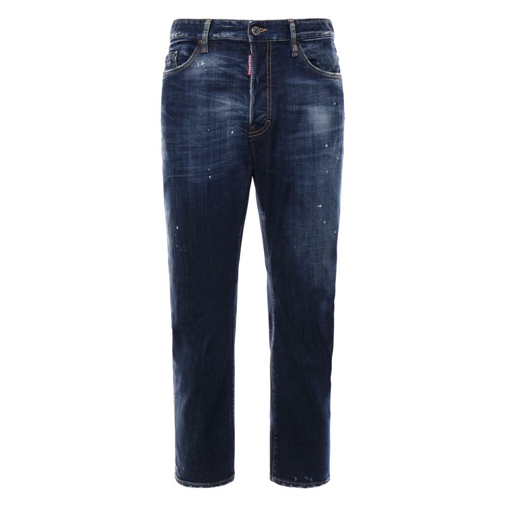 Dsquared2 Men's Blue Denim Trousers 5 Pockets Large
