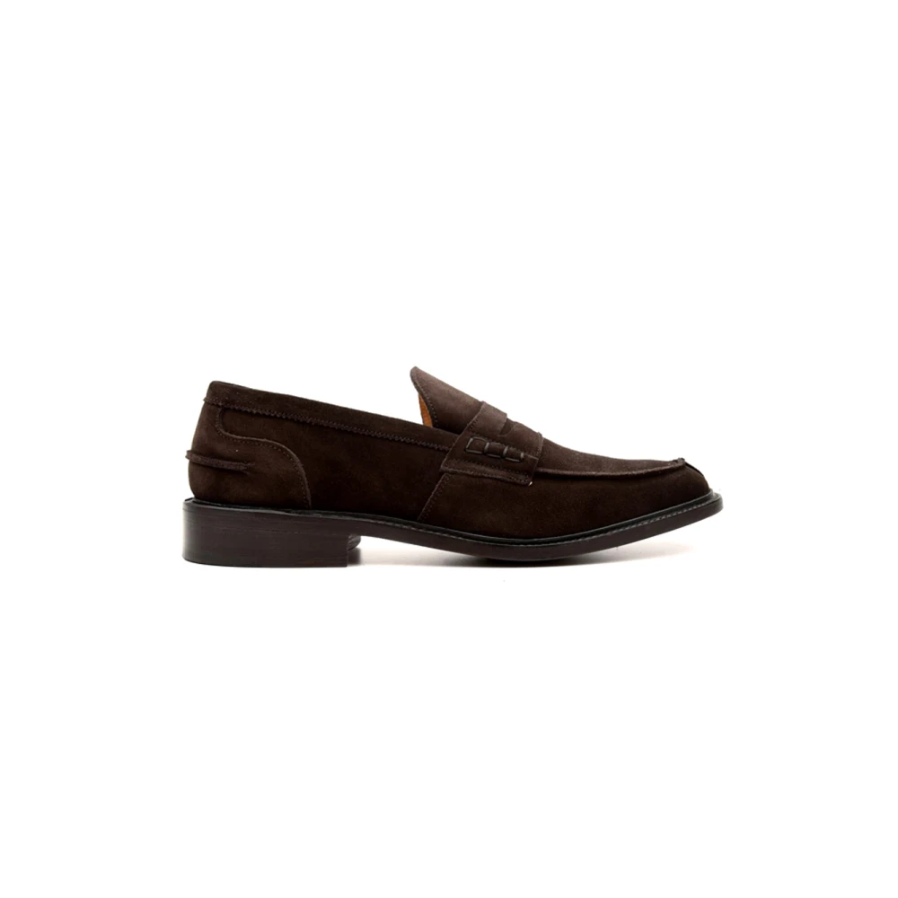 Tricker's James Suede Platte Schoenen Brown Heren