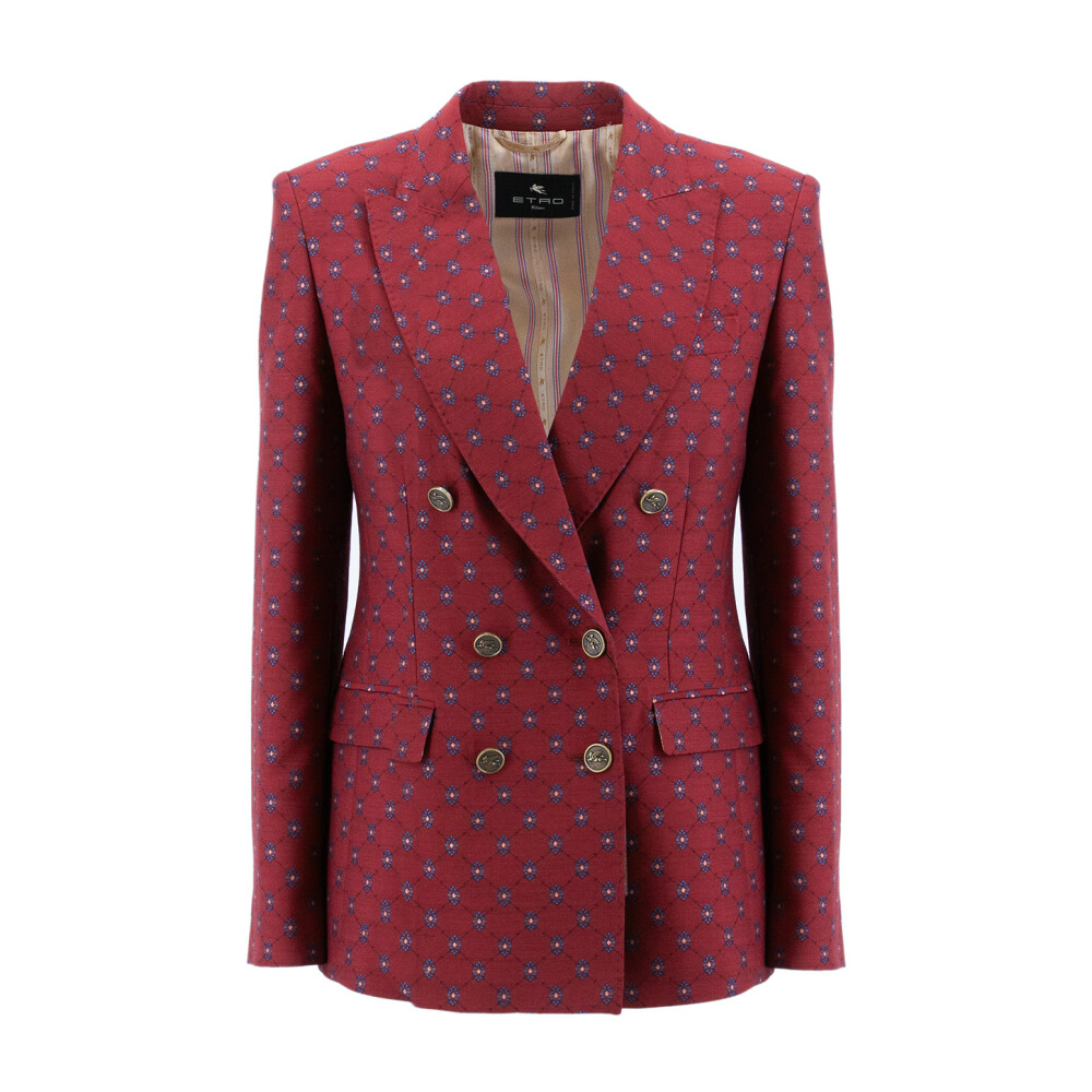 ジャケット ETRO Double-breasted blazer Bordeaux WRAA005499TU2G9 Etro Blazers • Shop Blazers from Etro online at Miinto