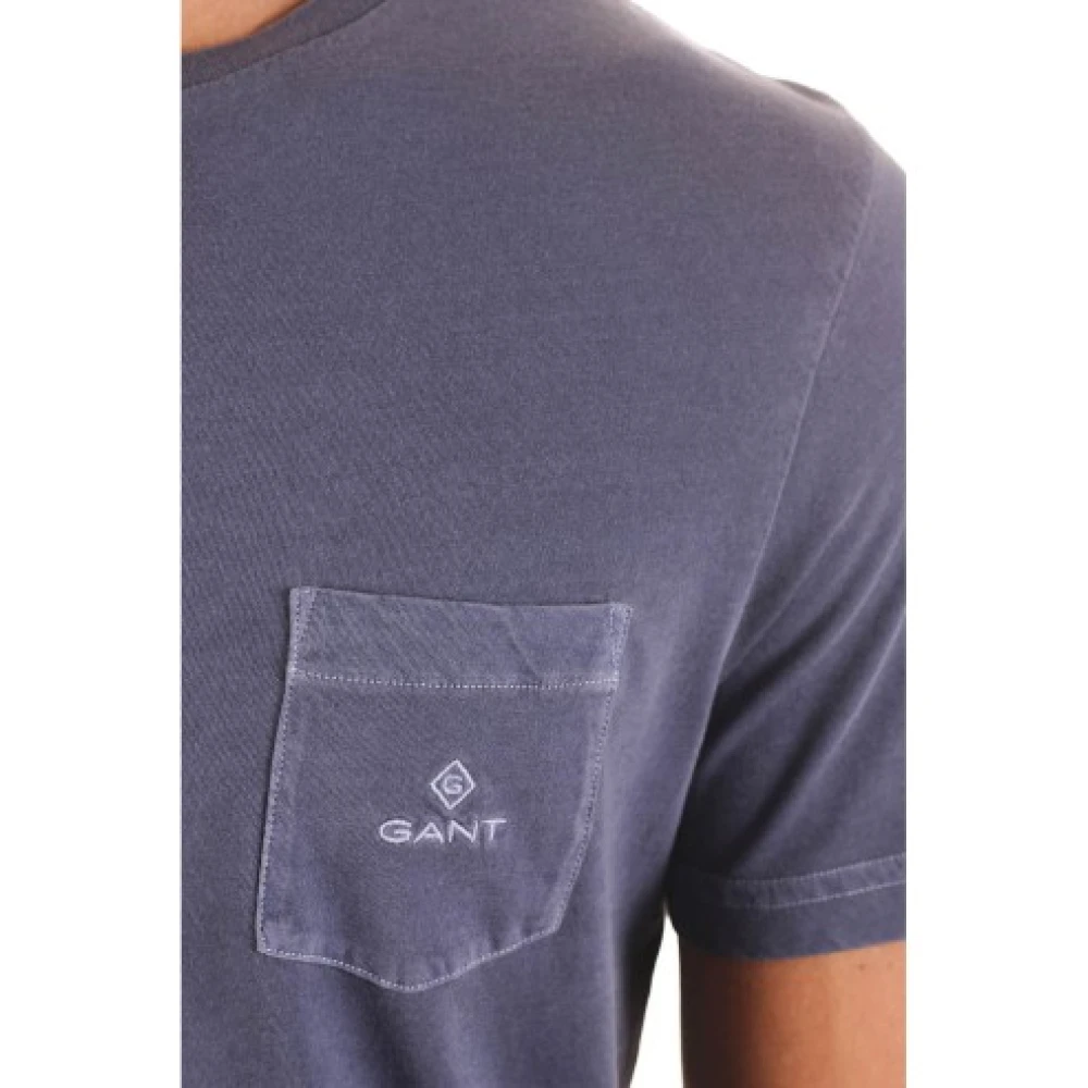 Gant Heren T-shirt van 100% katoen Gray Heren