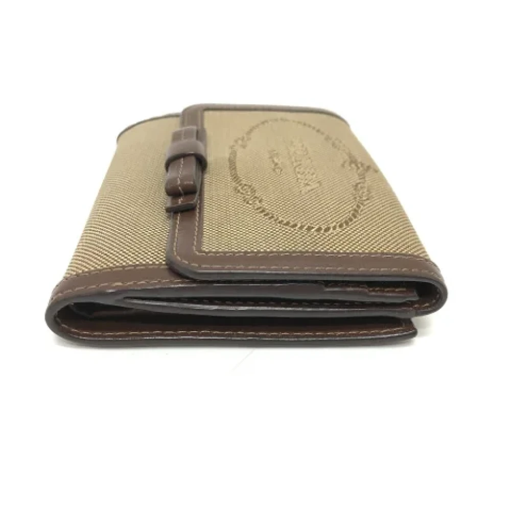 Prada Vintage Pre-owned Fabric wallets Brown Dames