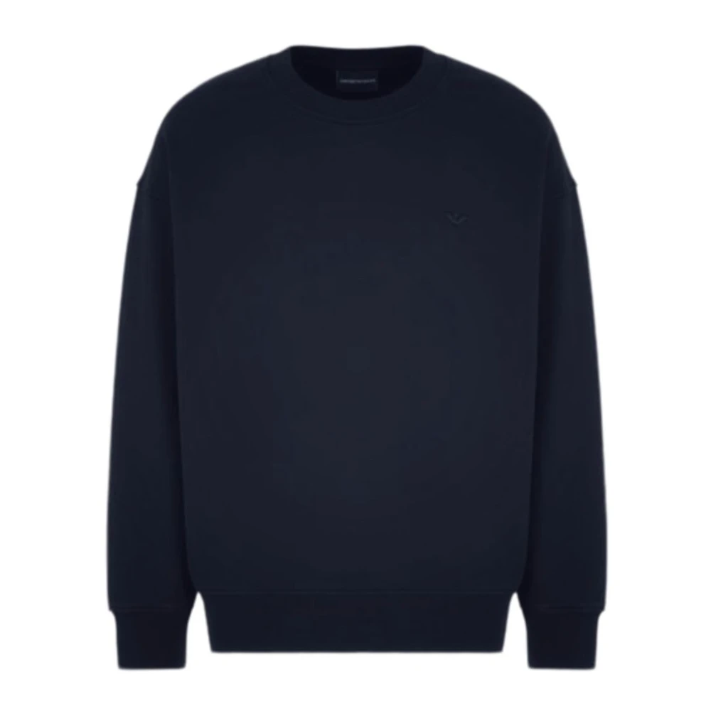 Emporio Armani Sweater met contrasterend logo en geborduurde adelaar Black Heren