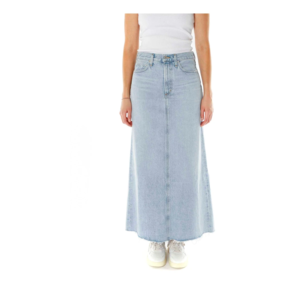 Agolde Blue Denim Skirts, Female, W28, Hilla Skirt
