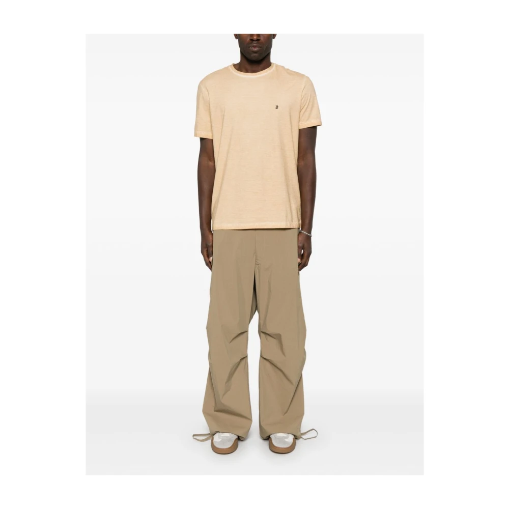 Dondup Beige T-shirts en Polos met Logo Beige Heren