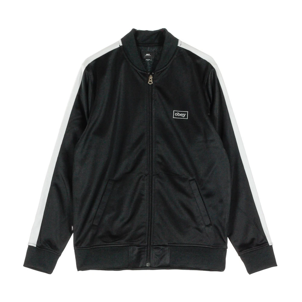 Obey Zwarte Trainingsjack voor Mannen Black Heren