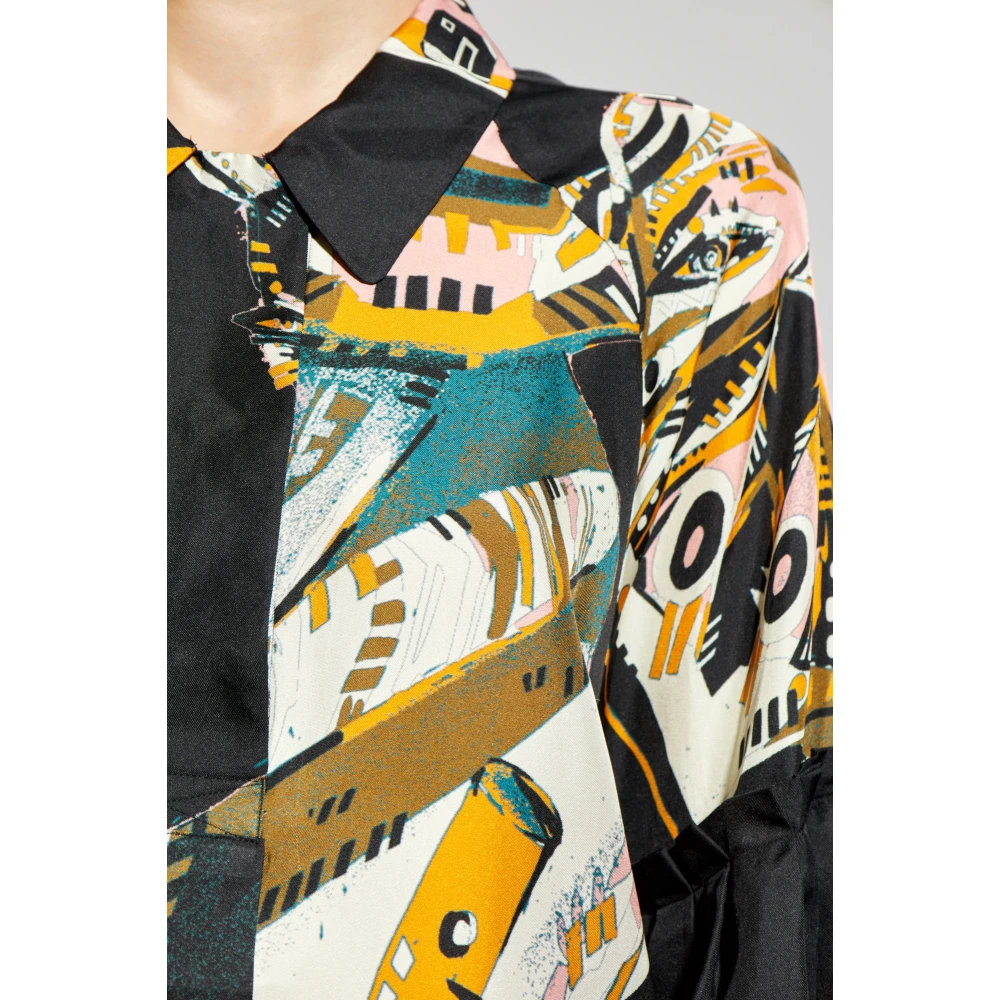 Munthe Zijden top met print Multicolor Dames