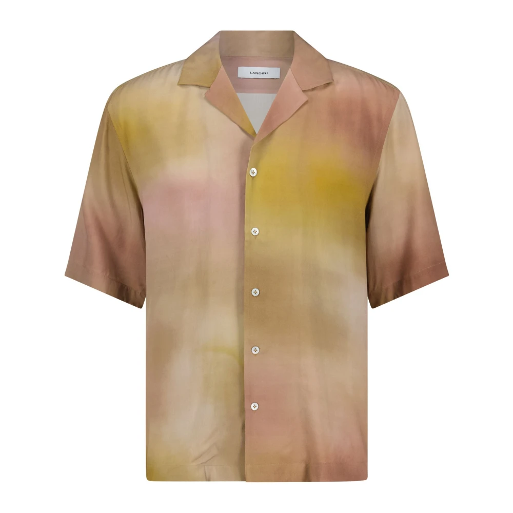 Lardini Short Sleeve Shirts Brown Heren