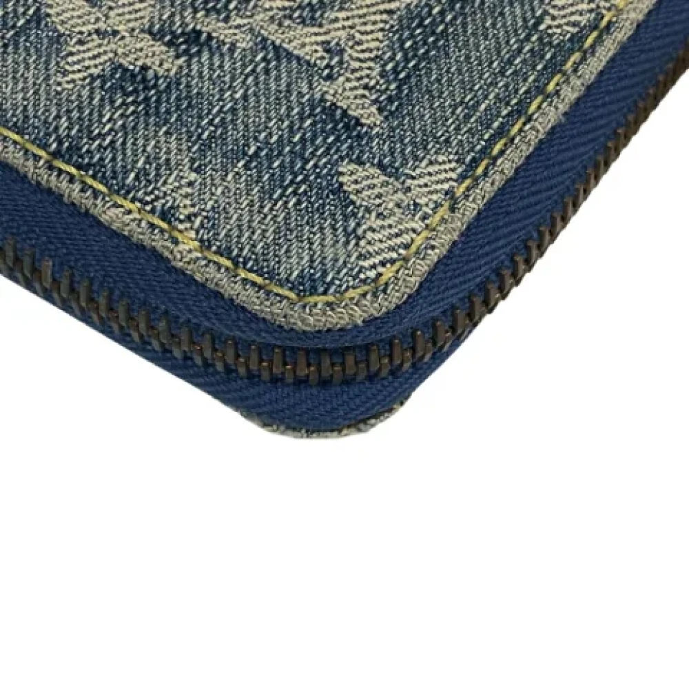 Louis Vuitton Vintage Pre-owned Denim wallets Blue Dames